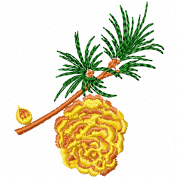 Flowers And Tree Embroidery Design 10